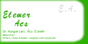 elemer acs business card