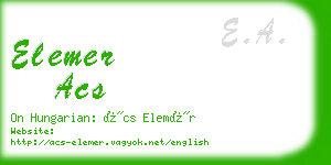 elemer acs business card